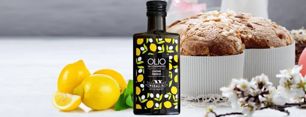 Colomba di Pasqua con olio aromatico al limone